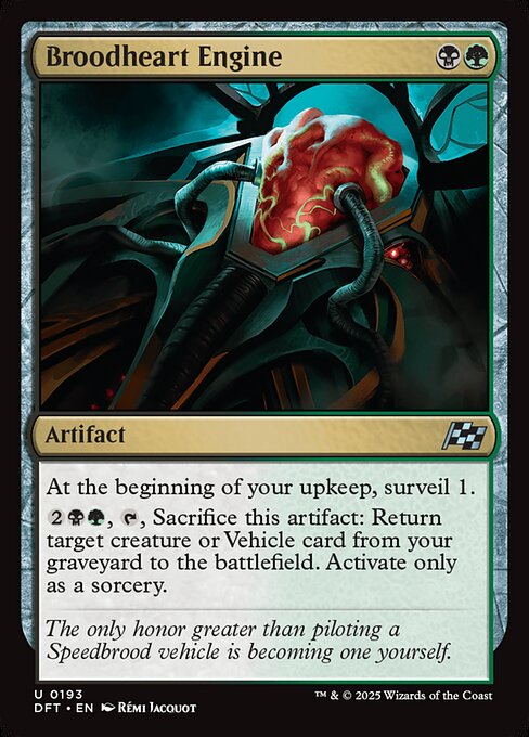 Broodheart Engine – Aetherdrift (DFT-193) Magic: The Gathering card
