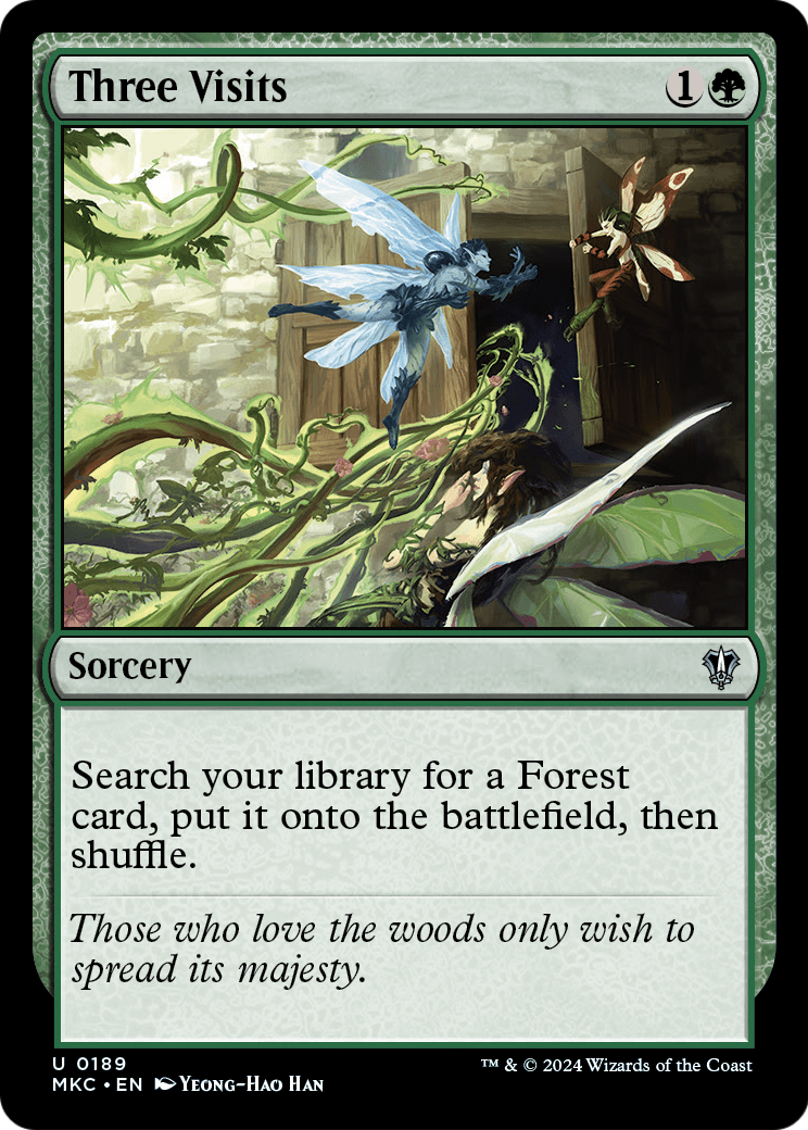 Three Visits – Commander: Murders at Karlov Manor 189 – Magic: The Gathering single card Hoofdafbeelding