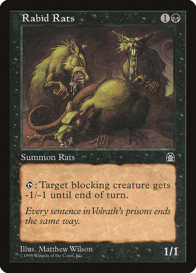 Magic-kaart Rabid Rats STH-67 uit Stronghold (Common)