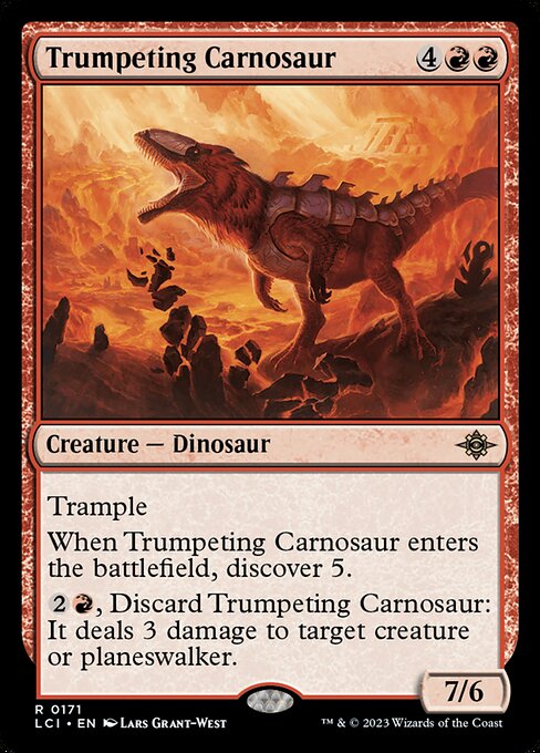 Trumpeting Carnosaur – The Lost Caverns of Ixalan (LCI-171) Magic: The Gathering card | LC-REM-20260804-15393158922572-edc035ca-f0a3-4814-9405-d6dc6f048315
