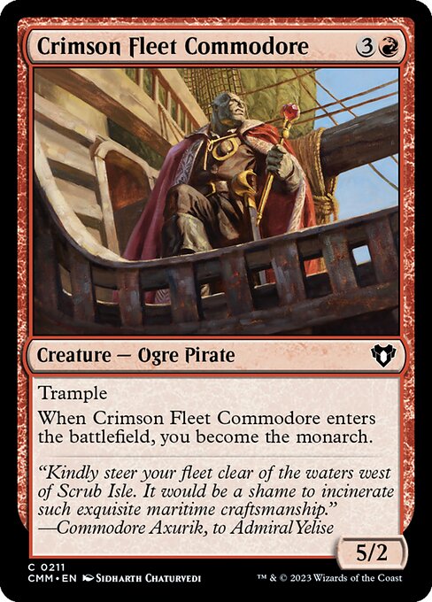 Crimson Fleet Commodore – Commander Masters (CMM-211) Magic: The Gathering card Main image