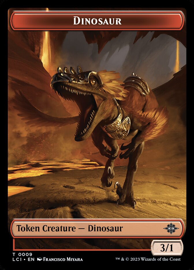Magic-kaart Dinosaur Token // Map Token TLCI-9 uit The Lost Caverns of Ixalan Tokens (Token)