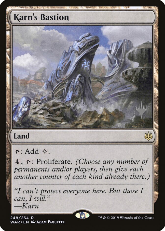 Magic-kaart Karn's Bastion PWAR-248 uit War of the Spark Promos (Rare)