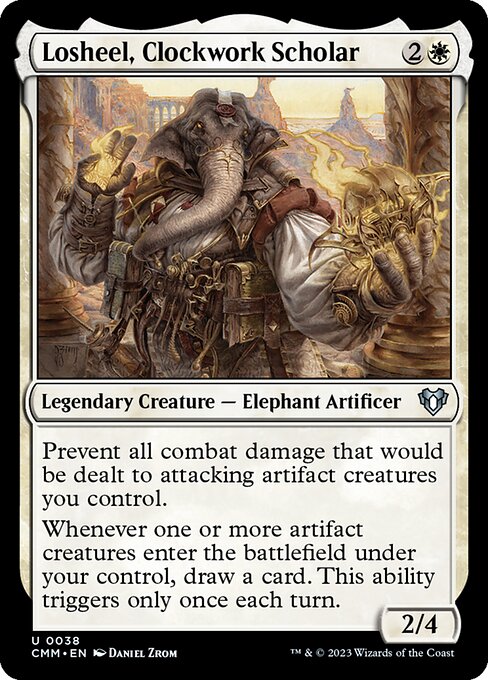 Losheel, Clockwork Scholar – Commander Masters (CMM-38) Magic: The Gathering card
