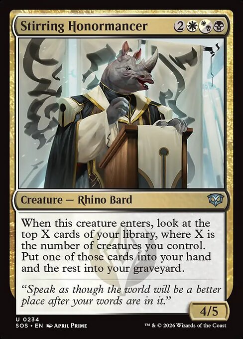 Stirring Honormancer – Secrets of Strixhaven (SOS-234) Magic: The Gathering card Main image