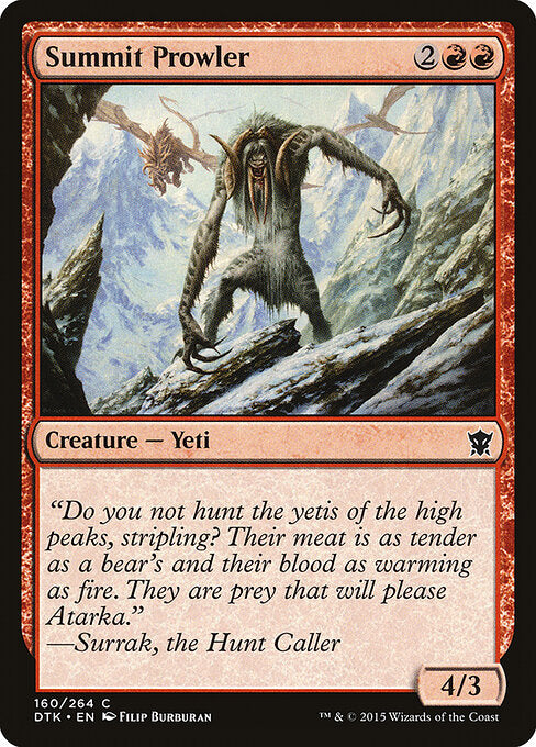 Summit Prowler – Dragons of Tarkir (DTK-160) Magic: The Gathering card