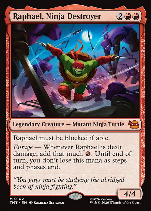 Raphael, Ninja Destroyer – Teenage Mutant Ninja Turtles (TMT-102) Magic: The Gathering card