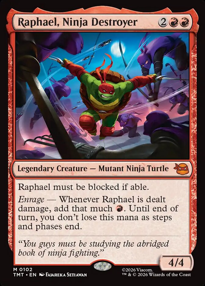 Magic-kaart Raphael, Ninja Destroyer TMT-102 uit Teenage Mutant Ninja Turtles (Mythic)