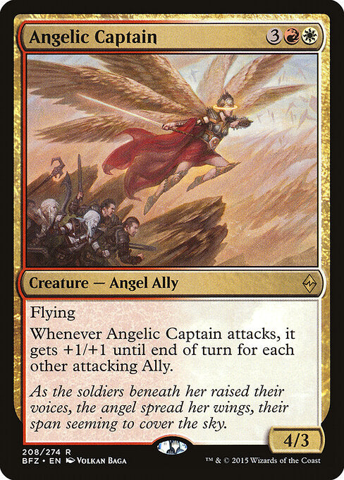 Angelic Captain – Battle for Zendikar (BFZ-208) Magic: The Gathering card