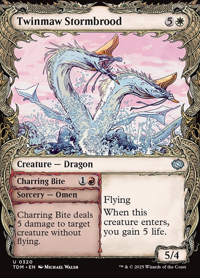 Magic-kaart Twinmaw Stormbrood // Charring Bite XTDM-320 uit Tarkir: Dragonstorm: Extras (Uncommon)