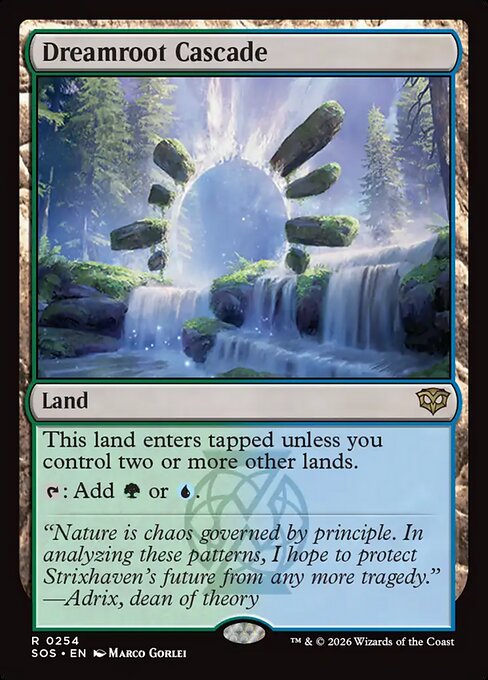 Dreamroot Cascade – Secrets of Strixhaven (SOS-254) Magic: The Gathering card Imagen principal del producto