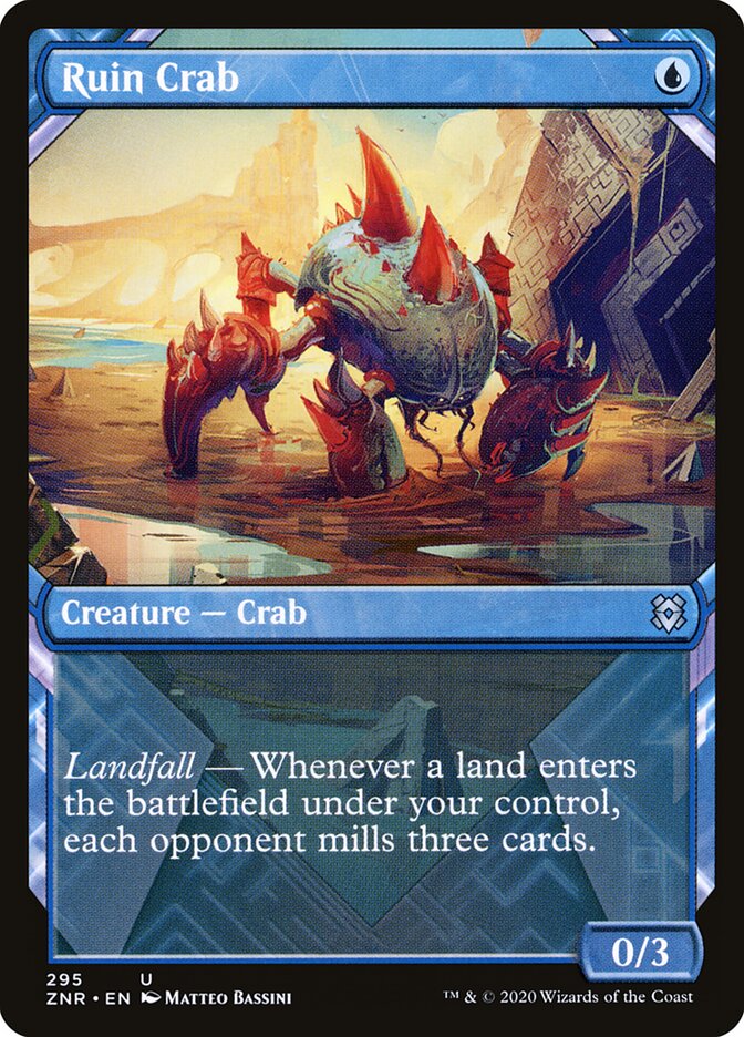 Magic-kaart Ruin Crab ZNR-295 uit Zendikar Rising (Uncommon) Hoofdafbeelding