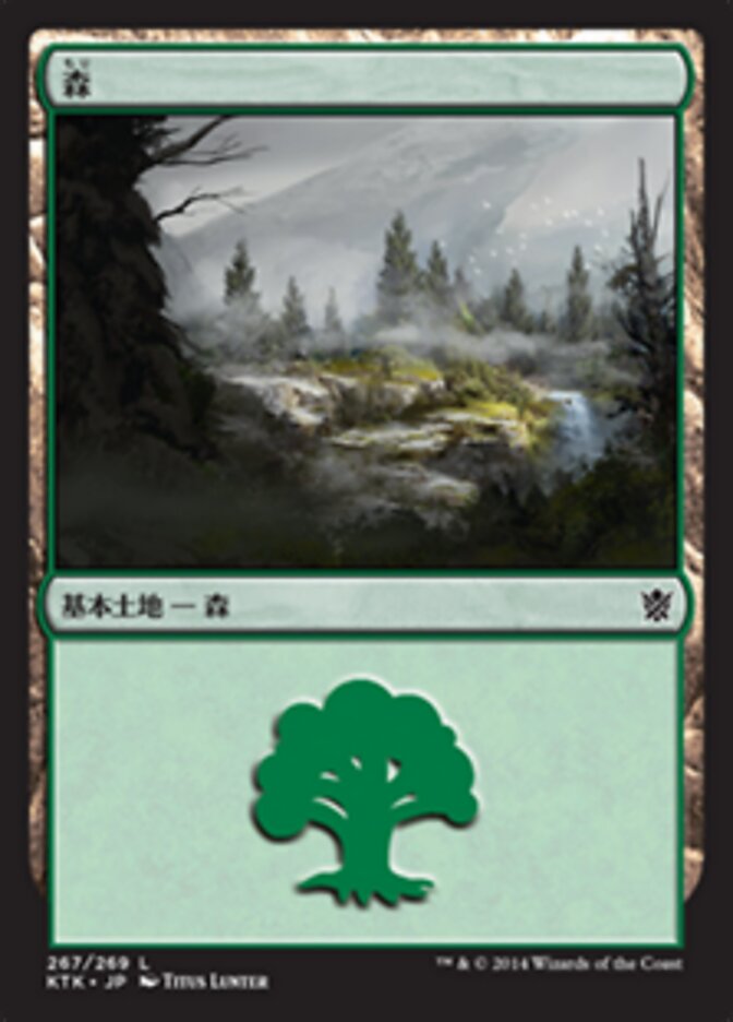 Magic-kaart Forest KTK-267 uit Khans of Tarkir (Land) Hauptbild