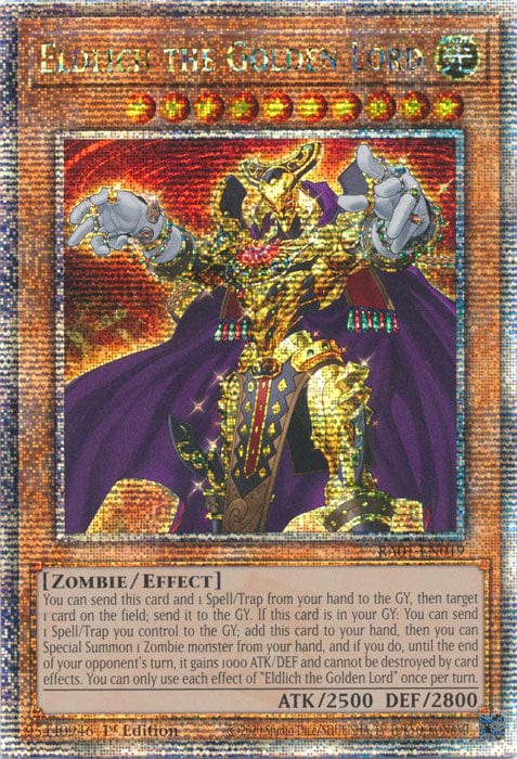 Eldlich the Golden Lord - RA01-EN019 - Quarter Century Secret Rare - 1st Edition