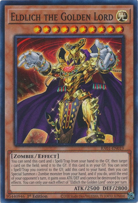 Eldlich the Golden Lord - RA01-EN019 - Super Rare - 1st Edition