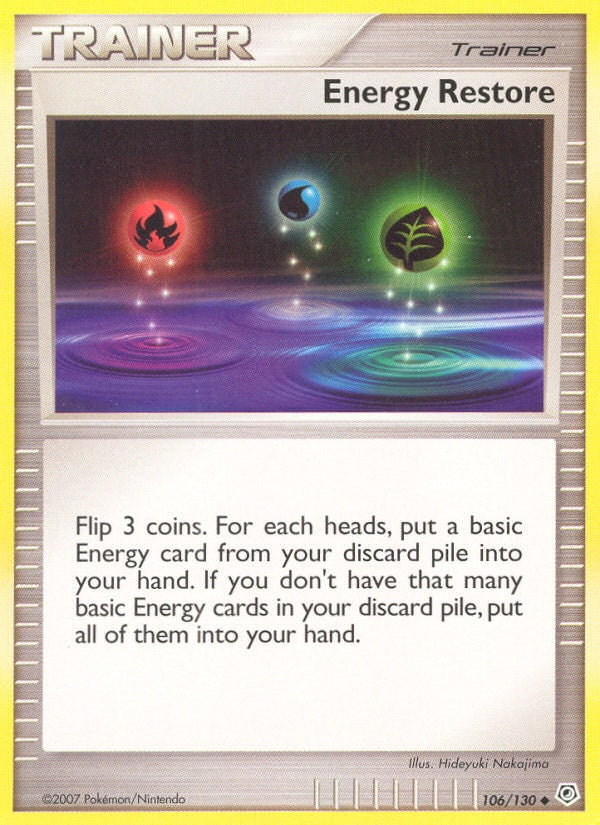 Energy Restore – Diamond & Pearl 106 – Pokémon TCG single card | Lichcards