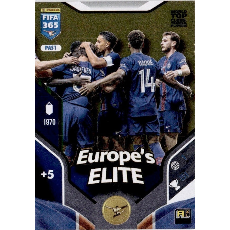 Europe's Elite Club Badge Paris Saint-Germain Panini FIFA 365 2026 Adrenalyn XL Base PAS1
