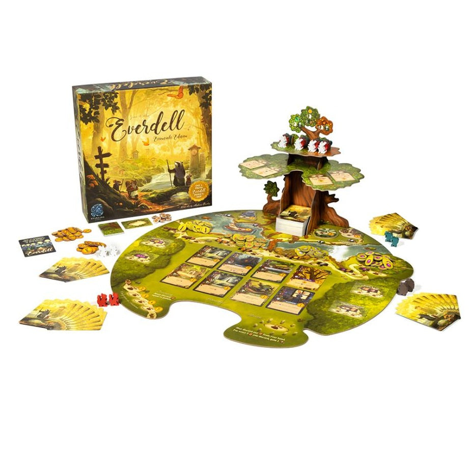 Everdell Essentials Edition speelbord en volledige spelopstelling