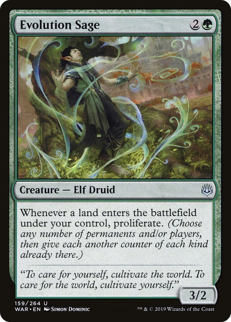 Evolution Sage – War of the Spark 159 – Magic: The Gathering single card | Lichcards