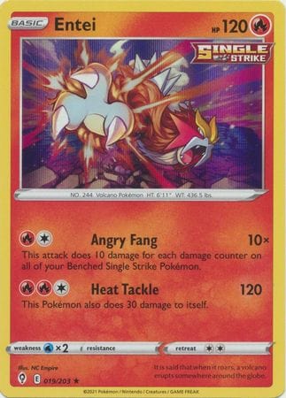 Evolving Skies - 019/203 - Entei - Holo