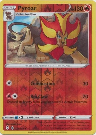 Evolving Skies - 023/203 - Pyroar - Reverse Holo