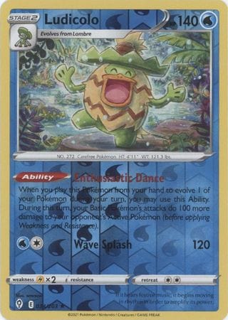 Evolving Skies - 034/203 - Ludicolo - Reverse Holo