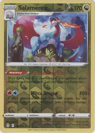 Evolving Skies - 109/203 - Salamence - Reverse Holo