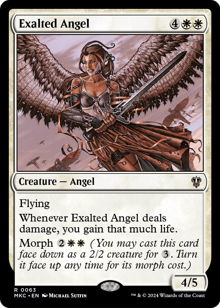 Exalted Angel – Commander: Murders at Karlov Manor 63 – Magic: The Gathering single card | Lichcards