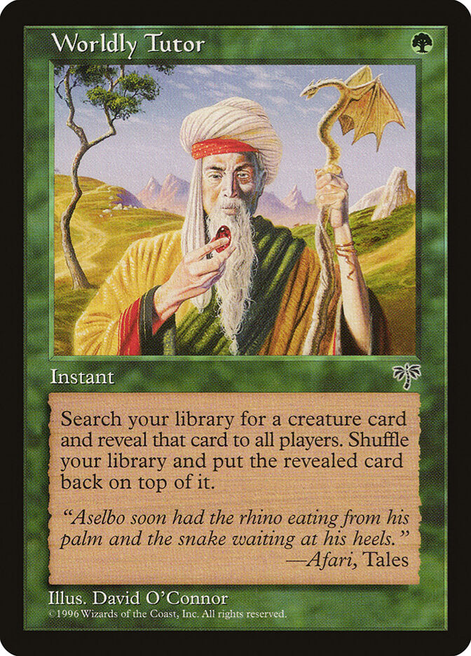 Magic-kaart Worldly Tutor MIR-255 uit Mirage (Uncommon)