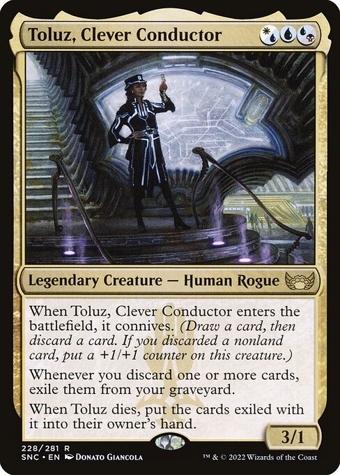 Toluz, Clever Conductor – Streets of New Capenna (SNC-228) Magic: The Gathering card | LC-REM-20260804-15150667039052-f01f12e0-f354-43aa-9e2d-b59a99571a5f Hoofdafbeelding
