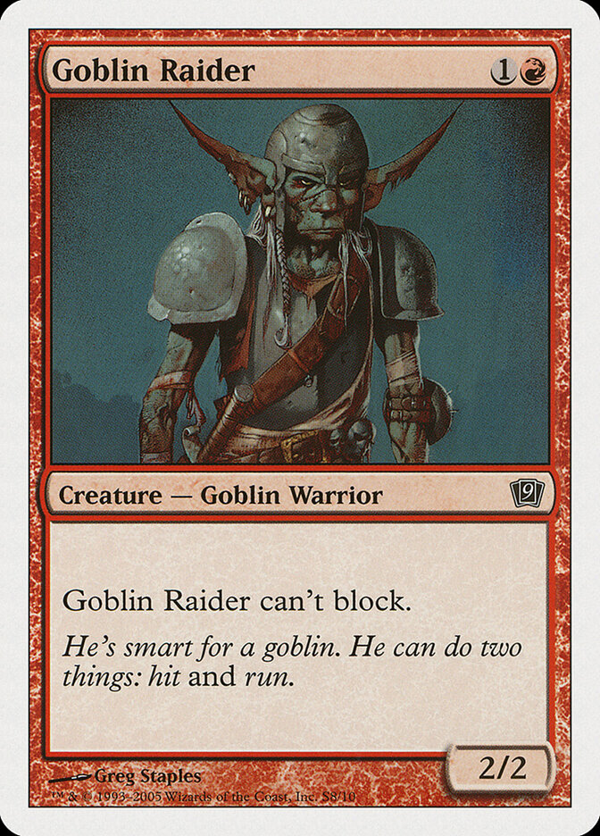 Magic-kaart Goblin Raider 9ED-S8 uit Ninth Edition (Common)