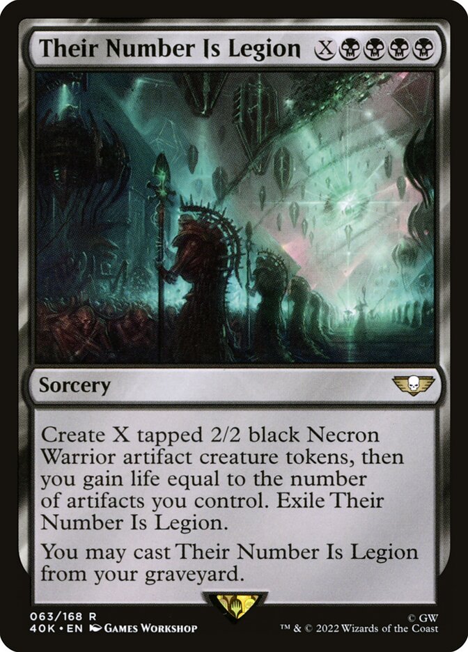 Magic-kaart Their Number Is Legion 40K-63 uit Universes Beyond: Warhammer 40,000 (Rare) Imagen principal del producto