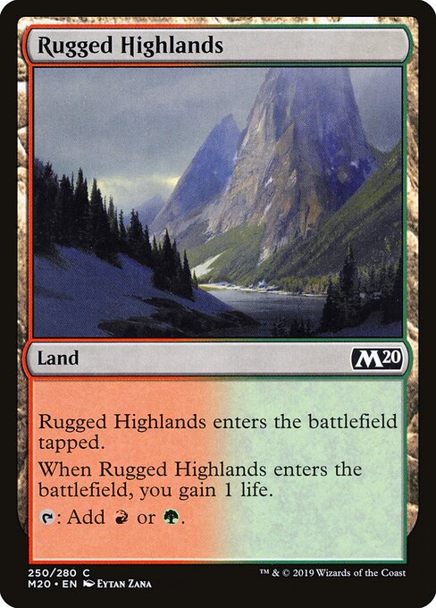 Rugged Highlands – Core 2020 (M20-250) Magic: The Gathering card