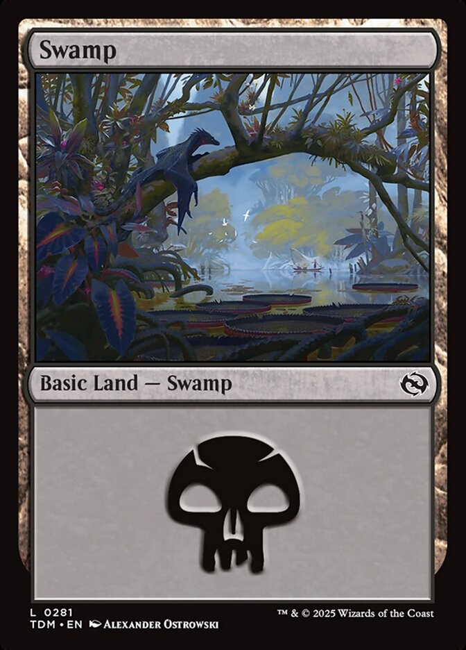 Magic-kaart Swamp TDM-281 uit Tarkir: Dragonstorm (Land)