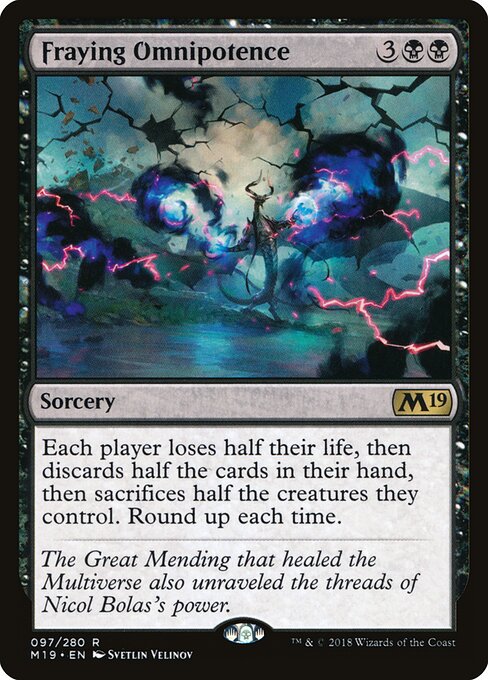 Fraying Omnipotence – Core 2019 (M19-97) Magic: The Gathering card