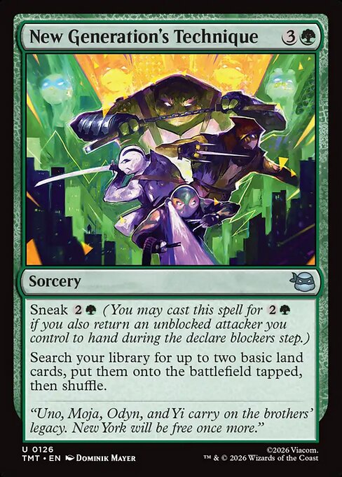 New Generation's Technique – Teenage Mutant Ninja Turtles (TMT-126) Magic: The Gathering card Hoofdafbeelding