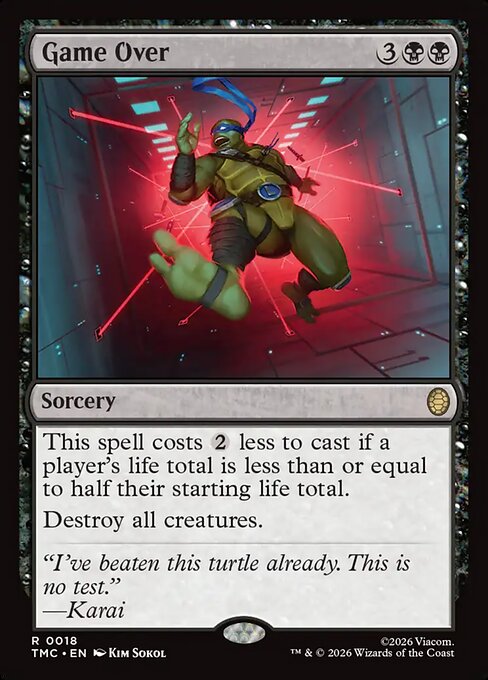Game Over – Commander: Teenage Mutant Ninja Turtles (TMC-18) Magic: The Gathering card Hoofdafbeelding