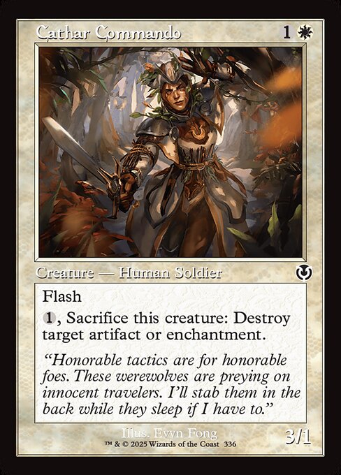 Cathar Commando – Innistrad Remastered (INR-336) Magic: The Gathering card | LC-REM-20260804-15339968037196-f1f374f7-5d0c-4965-97f0-cfc80f22b039