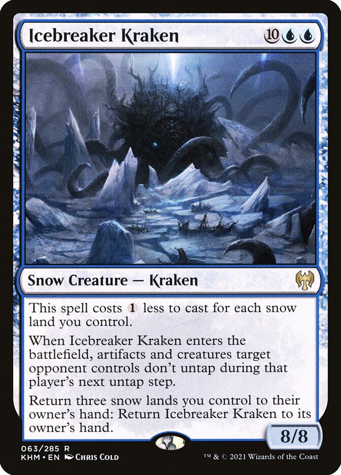 Magic-kaart Icebreaker Kraken KHM-63 uit Kaldheim (Rare)