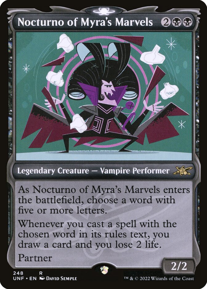 Magic-kaart Nocturno of Myra's Marvels UNF-248 uit Unfinity (Rare)