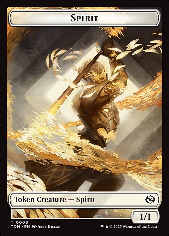 Magic-kaart Spirit Token TTDM-6 uit Tarkir: Dragonstorm Tokens (Token) Image principale du produit