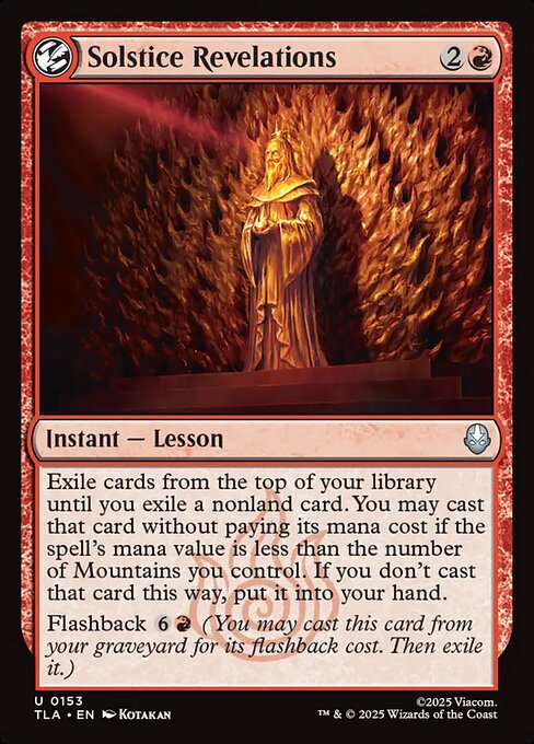 Solstice Revelations – Avatar: The Last Airbender (TLA-153) Magic: The Gathering card