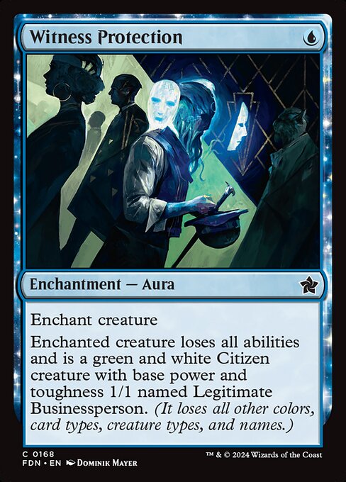 Witness Protection – Foundations (FDN-168) Magic: The Gathering card | LC-REM-20260804-15340145606988-f231e981-0069-43ce-ac1c-c85ced613e93