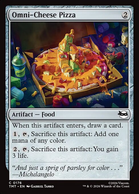 Omni-Cheese Pizza – Teenage Mutant Ninja Turtles (TMT-176) Magic: The Gathering card