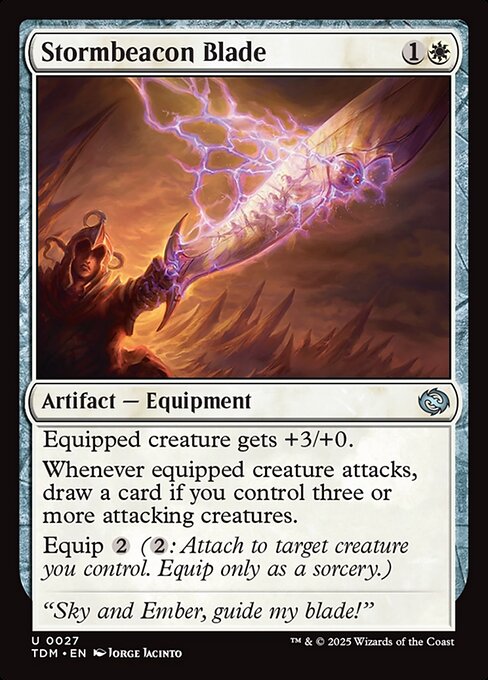 Stormbeacon Blade – Tarkir: Dragonstorm (TDM-27) Magic: The Gathering card Hoofdafbeelding