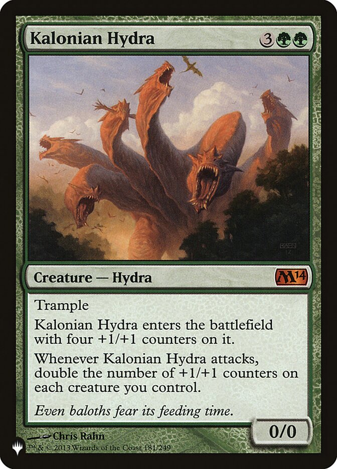 Magic-kaart Kalonian Hydra M14-181 uit The List (Mythic) Hoofdafbeelding