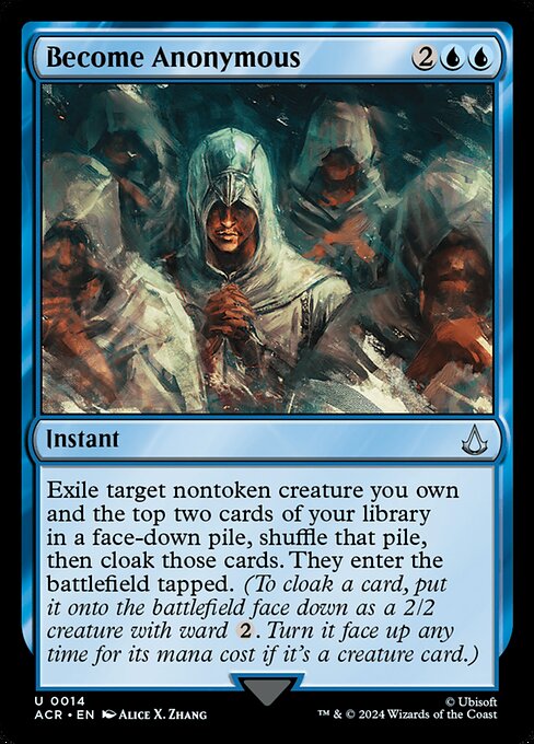 Become Anonymous – Universes Beyond: Assassin's Creed (ACR-14) Magic: The Gathering card Hauptbild