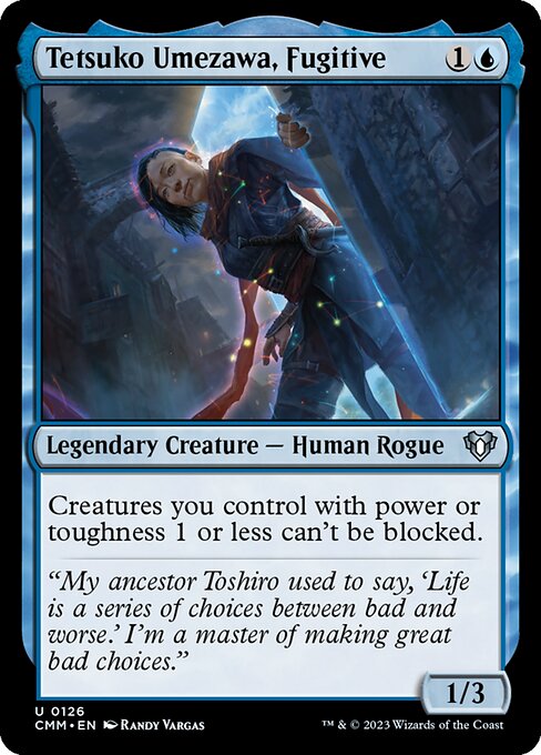 Tetsuko Umezawa, Fugitive – Commander Masters (CMM-126) Magic: The Gathering card