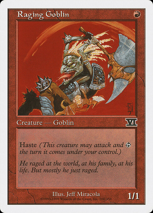 Raging Goblin – Sixth Edition (6ED-200) Magic: The Gathering card