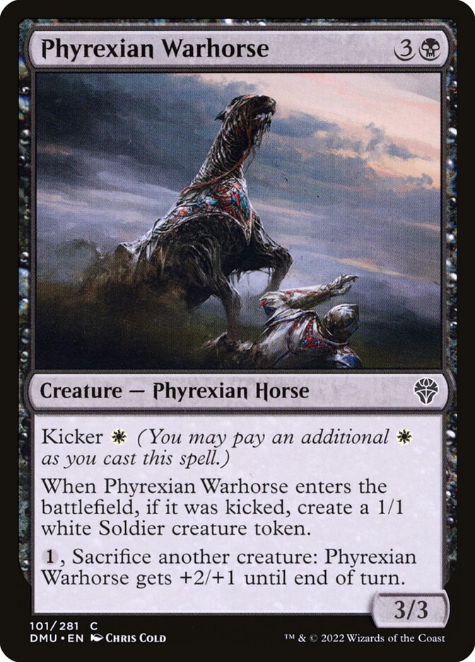 Phyrexian Warhorse - Dominaria United (Common) [DMU-101] Immagine principale del prodotto